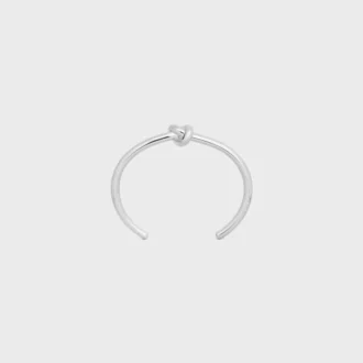 Knot-armband van messing met rhodiumafwerking