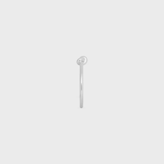 Knot-armband van messing met rhodiumafwerking