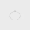 Knot Double Cuff in messing met rhodiumafwerking