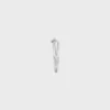 Knot Double Cuff in messing met rhodiumafwerking