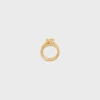 Knot Double Ring in messing met gouden afwerking