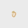 Knot Double Ring in messing met gouden afwerking