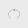 Knot extra dunne armband van messing met rhodiumafwerking