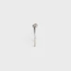 Knot extra dunne armband van messing met rhodiumafwerking