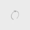 Knot Sparkle-armband van strass en messing met rhodiumafwerking