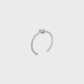 Knot Sparkle-armband van strass en messing met rhodiumafwerking