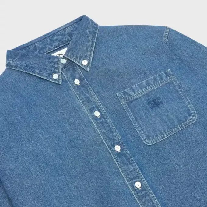 Kort shirt van Union Ocean Wash-denim Kort shirt van Union Ocean Wash-denim
