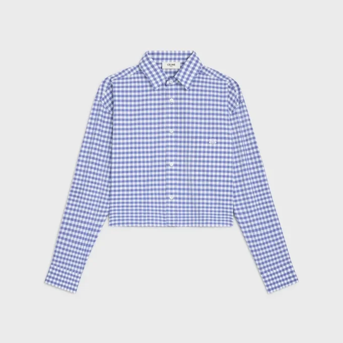 Kort shirt van Vichy-katoen