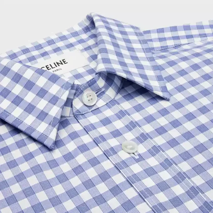 Kort shirt van Vichy-katoen