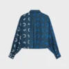 Kort shirt van zijden twill