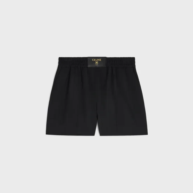 Korte broek van wollen twill