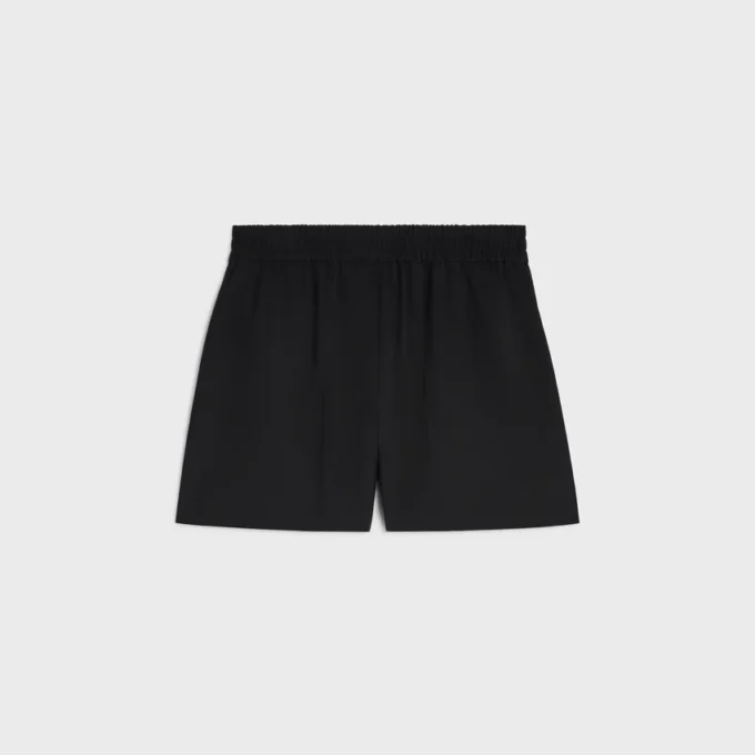Korte broek van wollen twill