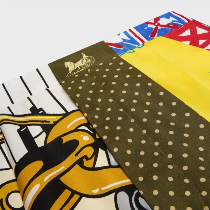 Korte broek van zijden twill Korte broek van zijden twill