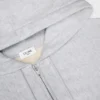 Korte hoodie met ritssluiting van katoenfleece