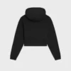 Korte hoodie van katoenfleece