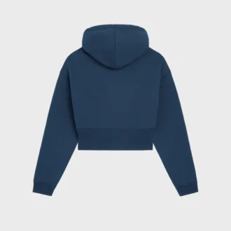 Korte hoodie van katoenfleece