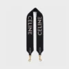 Korte riem van wol met CELINE-jacquard