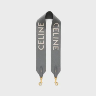 Korte riem van wol met CELINE-jacquard