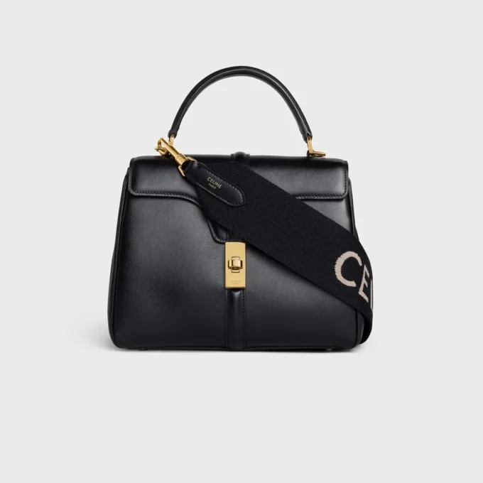 Korte riem van wol met CELINE-jacquard
