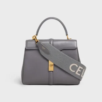 Korte riem van wol met CELINE-jacquard