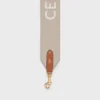 Korte riem van wol met CELINE-jacquard en gouden afwerking