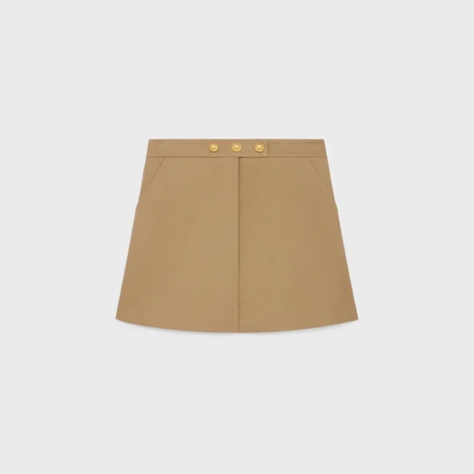 Korte rok van katoen gabardine