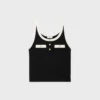 Korte tanktop van katoenjersey