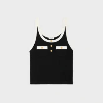 Korte tanktop van katoenjersey