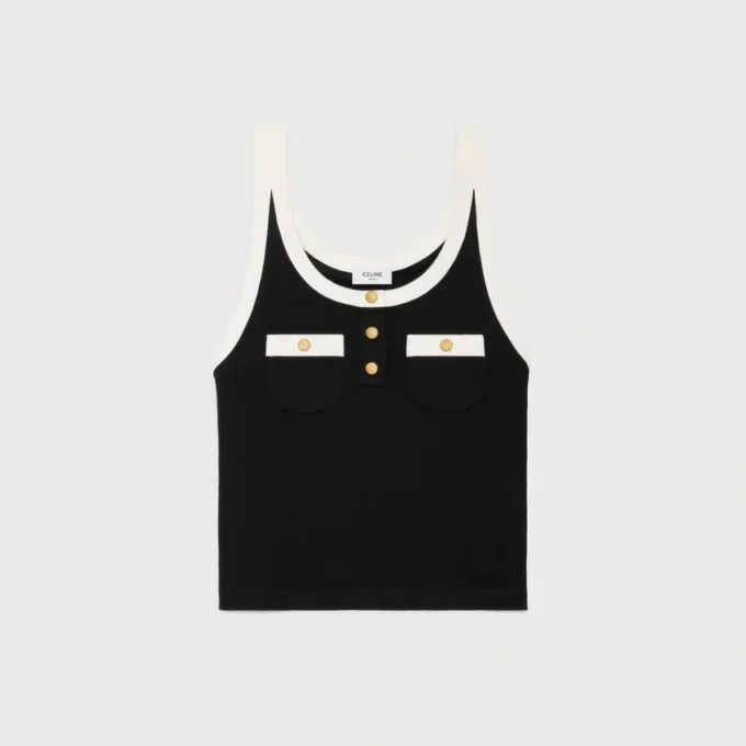 Korte tanktop van katoenjersey