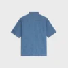 Kortmouwshirt van katoendenim Kortmouwshirt van katoendenim