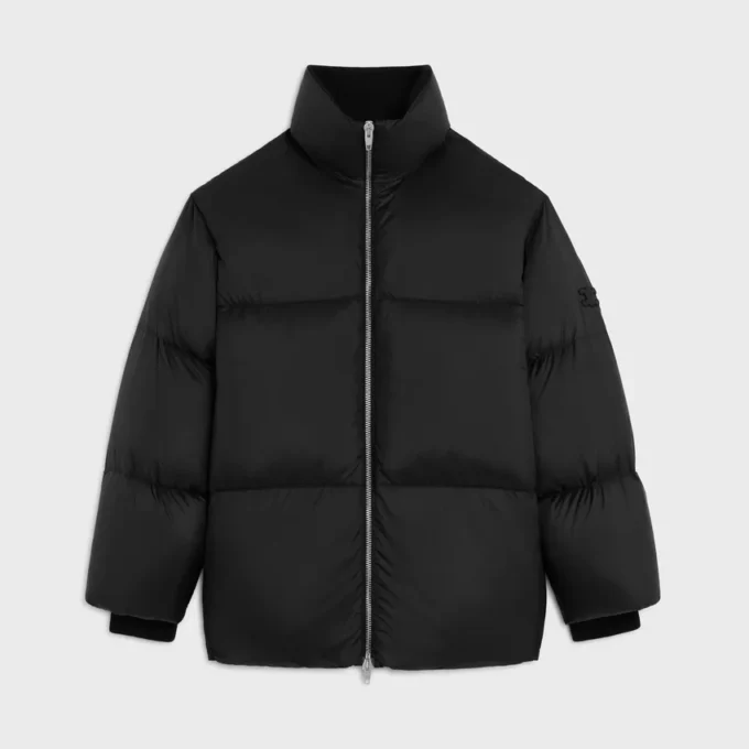 Lang pufferjack van licht nylon
