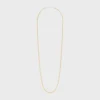 Lange ketting met bedels van messing met goud- en rhodiumafwerking