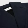 Lange peacoat van wolvilt