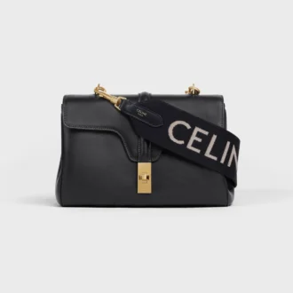 Lange riem van wol met CELINE-jacquard
