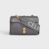 Lange riem van wol met CELINE-jacquard