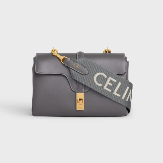 Lange riem van wol met CELINE-jacquard