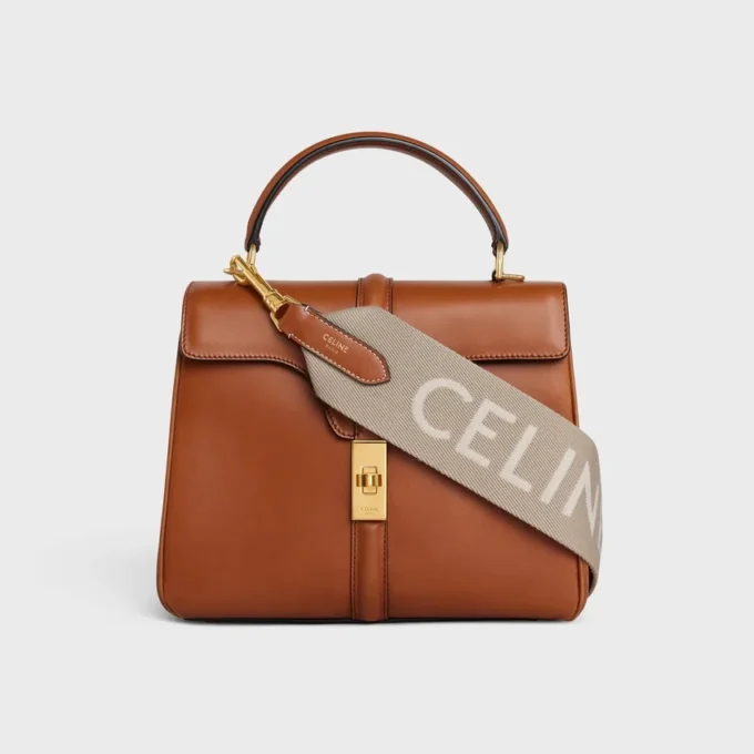 Lange riem van wol met CELINE-jacquard