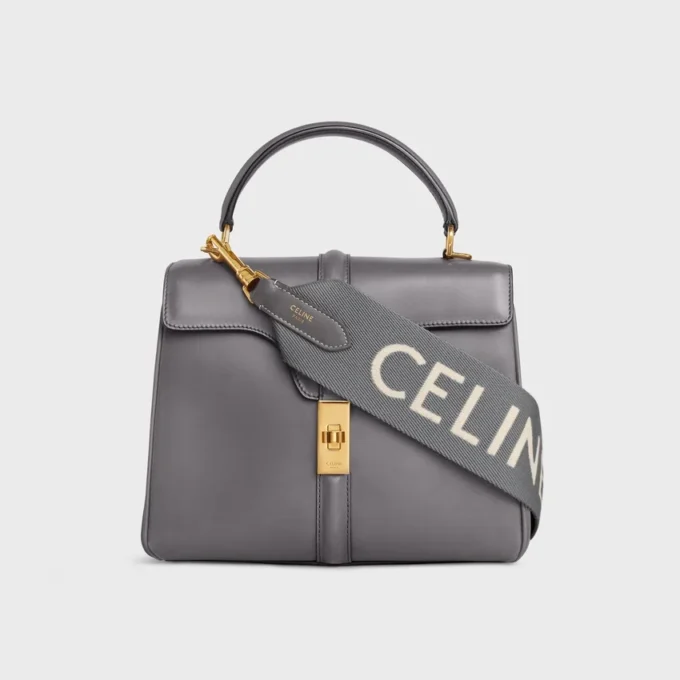 Lange riem van wol met CELINE-jacquard