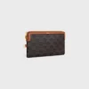 Lange tas met riem van Triomphe Canvas en kalfsleer