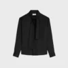 Lavalliere-overhemd van zijden twill Lavalliere-overhemd van zijden twill