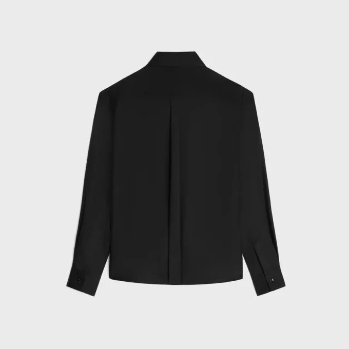 Lavalliere-overhemd van zijden twill Lavalliere-overhemd van zijden twill
