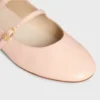 Les Ballerines CELINE Ballerina met dubbele band van lamsleer