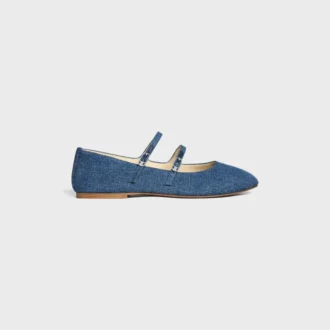 Les Ballerines CELINE met dubbele band in denim