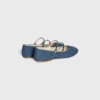 Les Ballerines CELINE met dubbele band in denim
