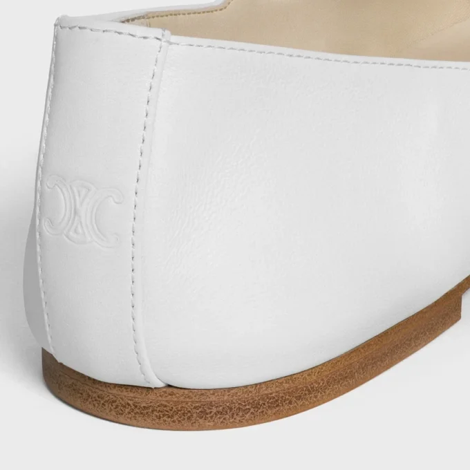 Les Ballerines CELINE met dubbele bandjes van lamsleer