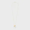Les CELINE-ketting van bergkristal en messing met gouden afwerking