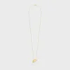 Les CELINE-ketting van bergkristal en messing met gouden afwerking