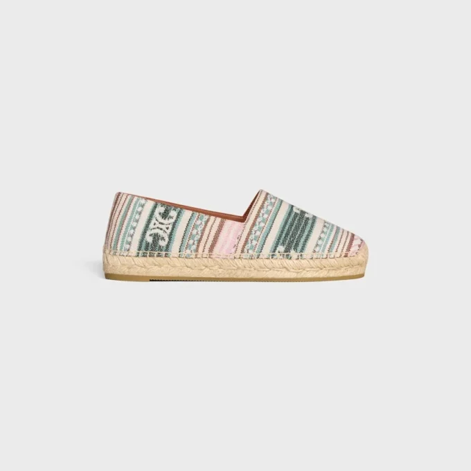 Les Espadrilles CELINE in Triomphe Jacquard-stof