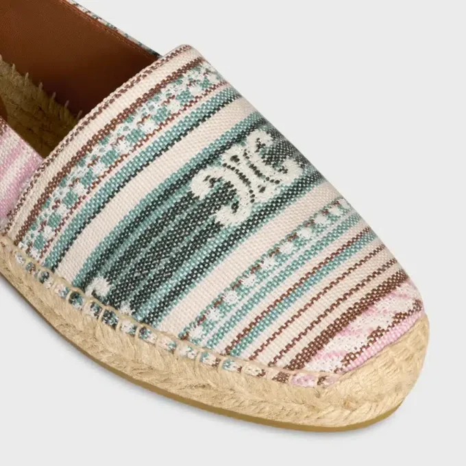 Les Espadrilles CELINE in Triomphe Jacquard-stof