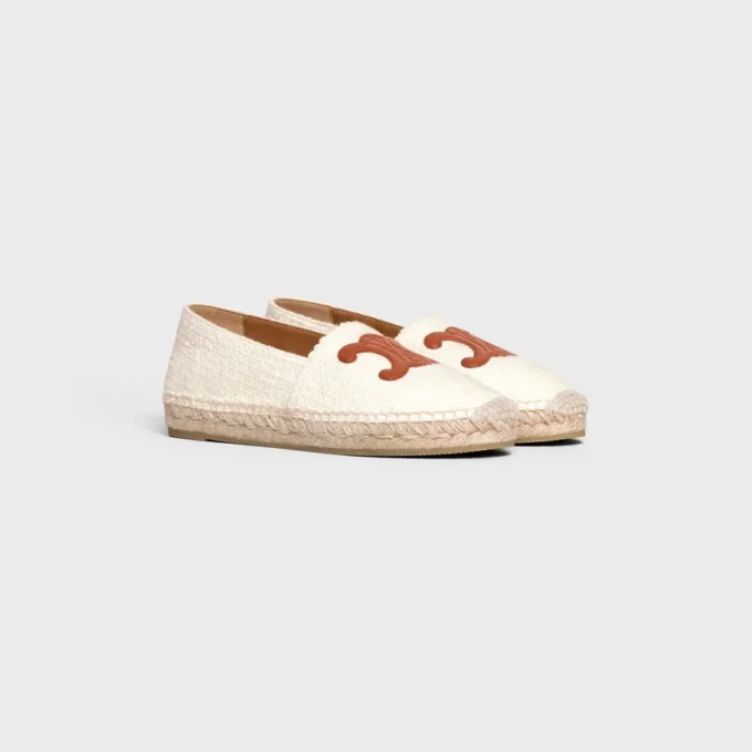 Les Espadrilles CELINE in tweed en kalfsleer